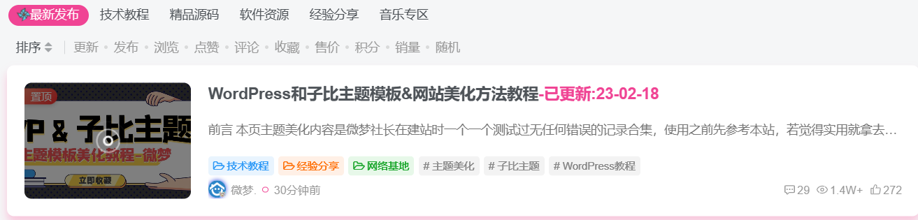 图片[7]-WordPress和子比主题模板&网站美化方法教程-已更新:25-04-25-微梦云小屋